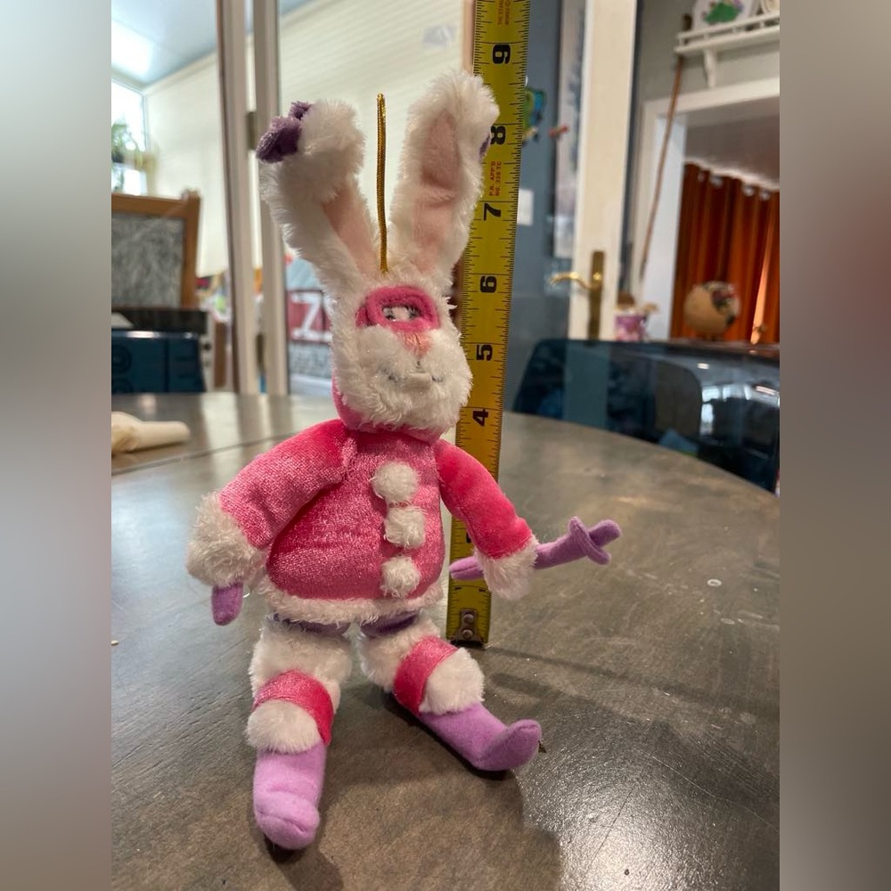 Gund Bunny Plush Ski Ornament